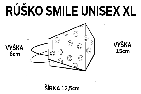 Rúško SMILE UNISEX XL Rozmer